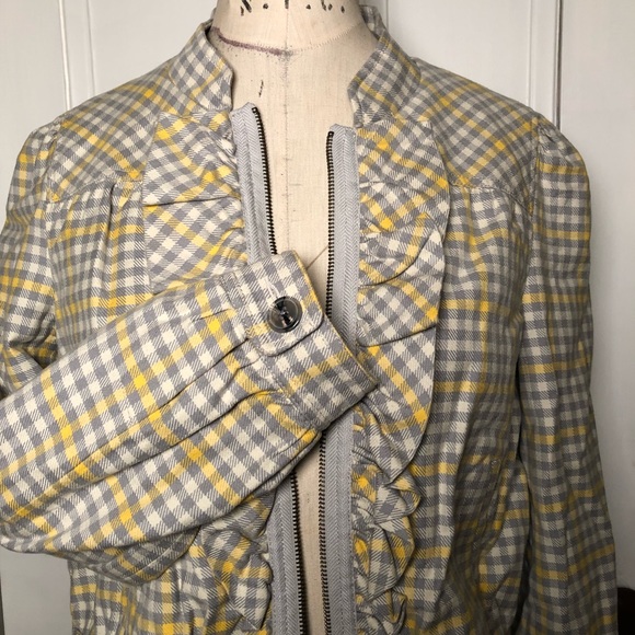 Anthropologie Idra Gingham Plaid Jacket NWT - Picture 4 of 8